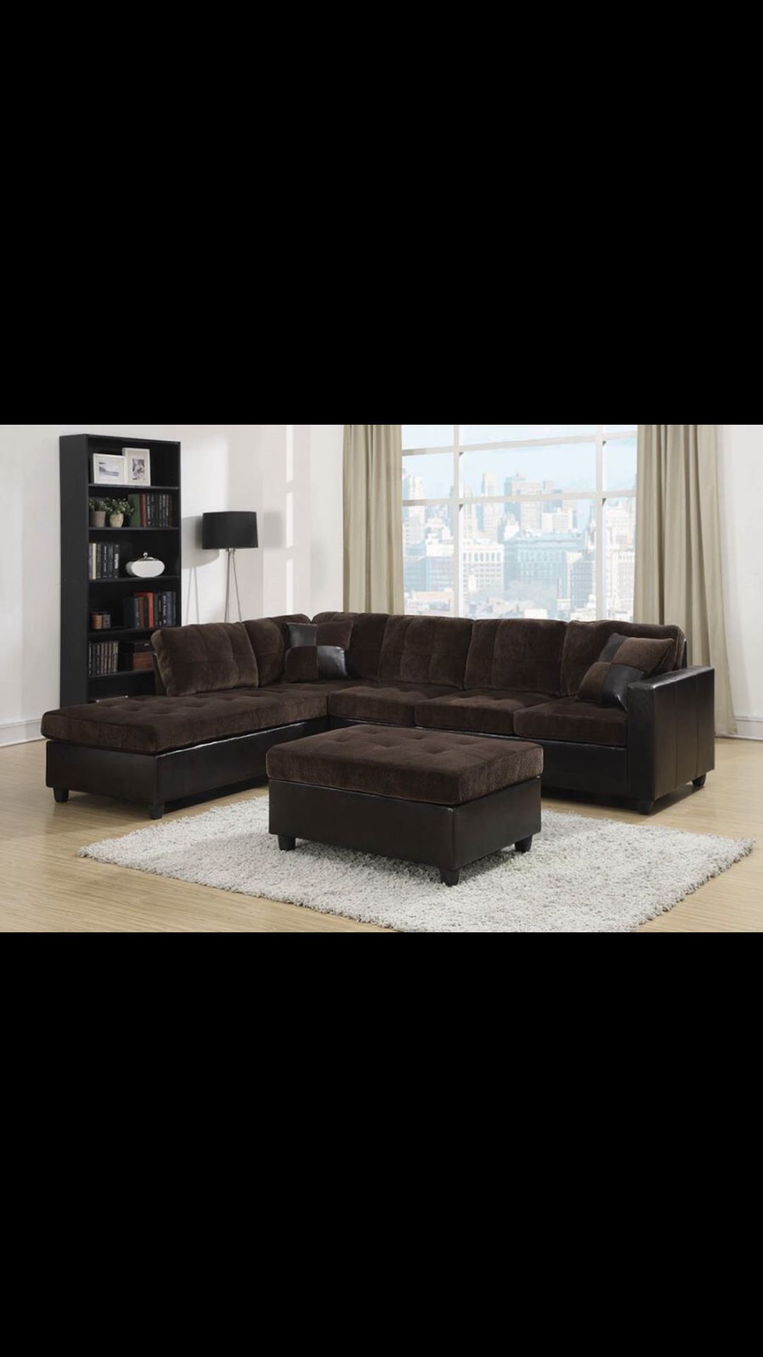 Beautiful new sectional sofa & ottoman only 799$!!!