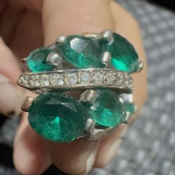925 Emerald Ring  