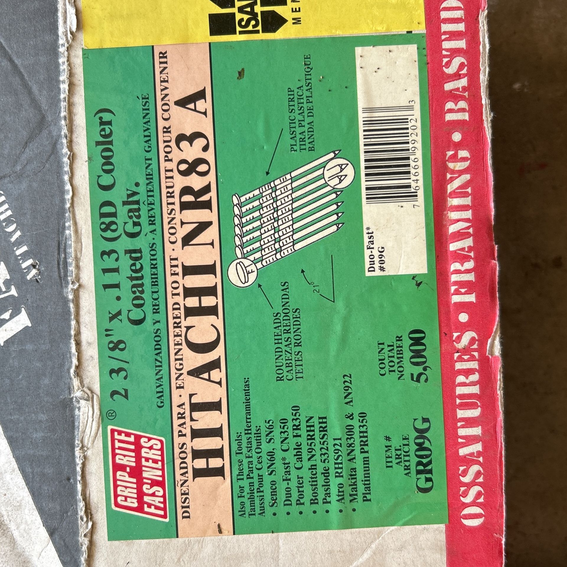 Coated Galvanized Nails 2 3/8”