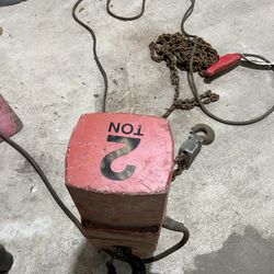 Dayton 2 Ton Electric Chain Hoist 115/230V Overhead Lift w/ Pendant Control