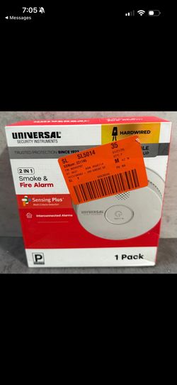 USI Hardwired and 1-Year Battery Backup Smoke Detector with Photoelectric Sensor