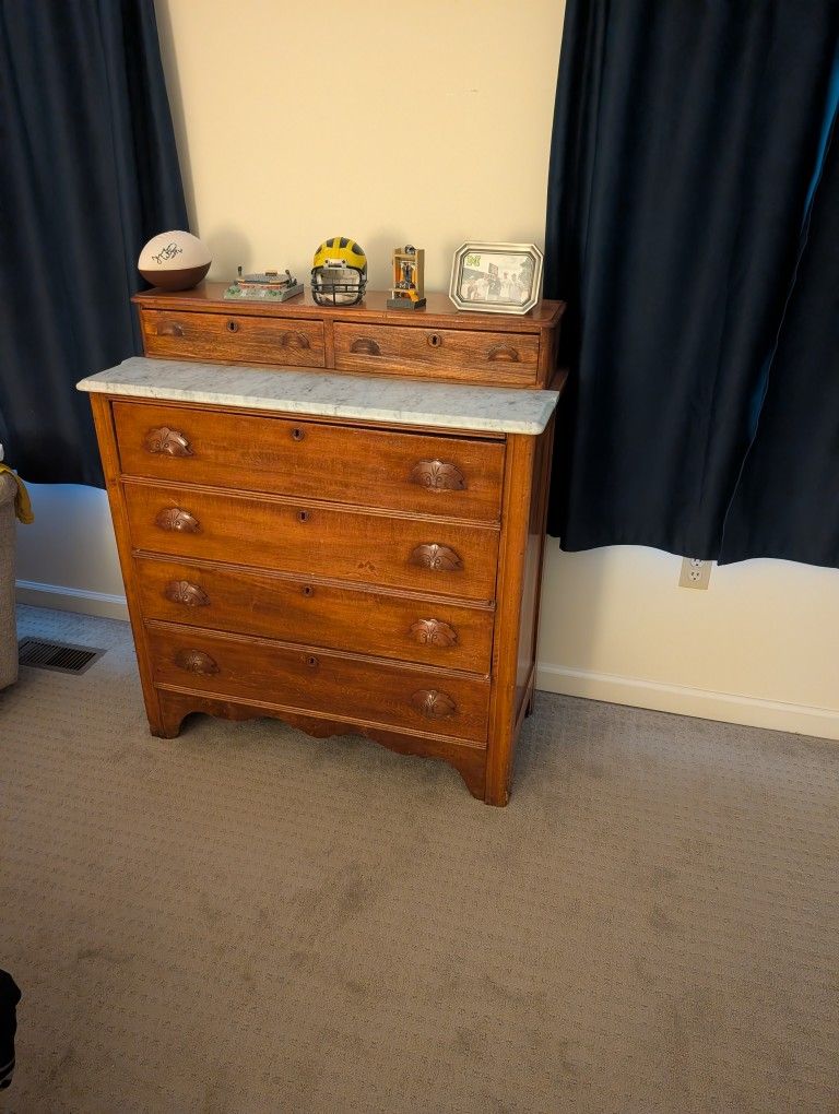 Antique Dresser. Marble Top