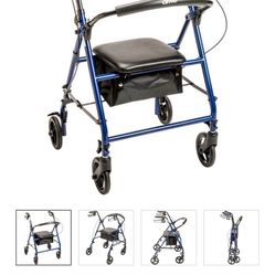Drive Walker with Adjustable Height-Blue