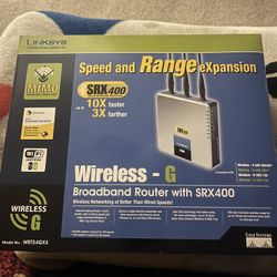 Linksys Speed And Range Expansion Broadband Router With SRX400 Wireless-G