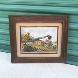 Vintage Foil Train Art