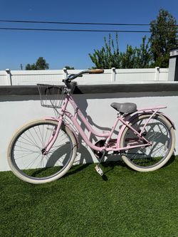 Pink Cruiser Bike with Front Basket