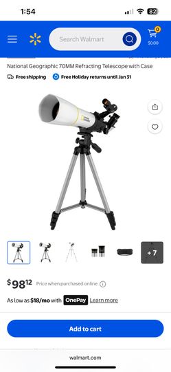 National Geographic 70MM Refracting Telescope with Case