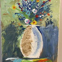 Acrylic Painting ( Floral Burst ) 