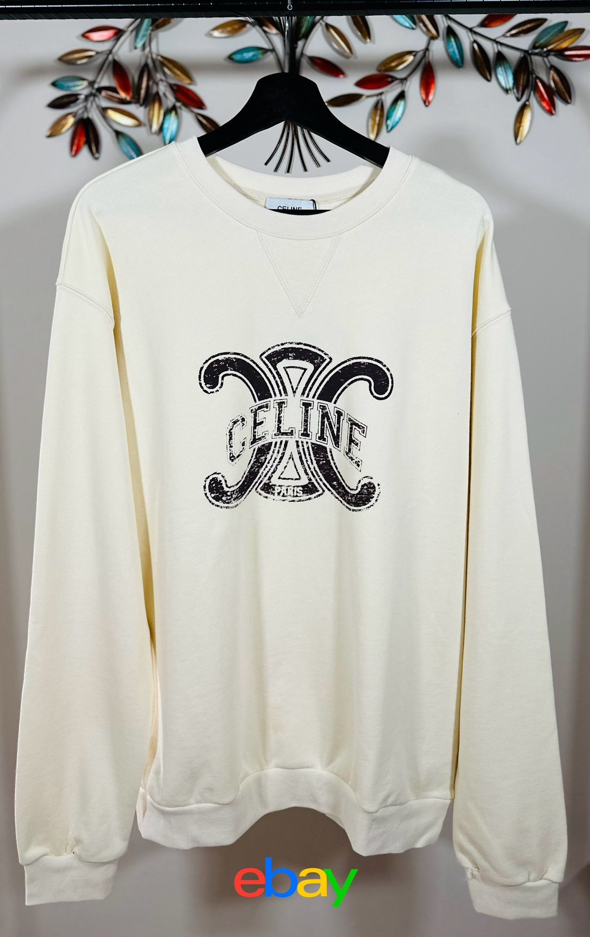 CELINE ARC DE TRIOMPHE LOGO PRINT SWEATER, Visit Our Profile For More Items Available !!!