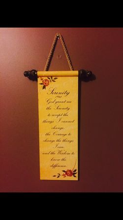 Prayer on wooden plaque