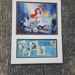 Disney - Little Mermaid Postage Stamp Art. 