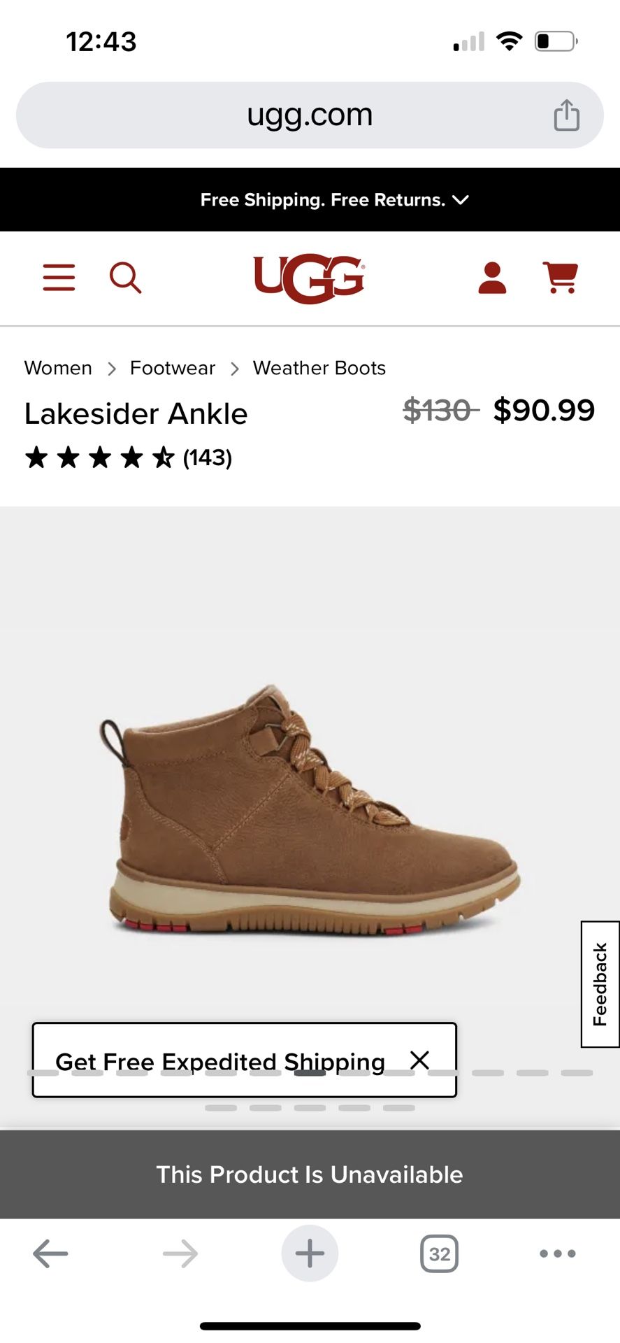 Brand New UGG Boots Lakesider Ankle