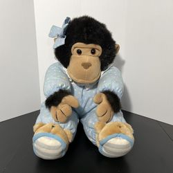 Vintage Baby Monkey Plush 20” Plush Creations 1993 Adorable Pajamas & Slippers