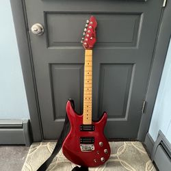 1980's Peavey Red Milestone Guitar Made in USA