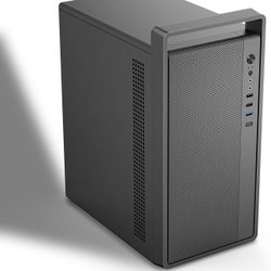 Micro-ATX PC Case with Handle | Portable PC Case Fits max 260mm GPU & ATX PSU