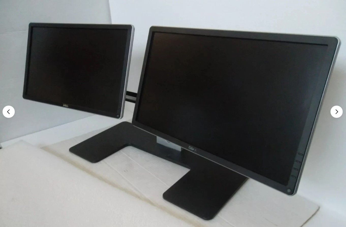 Dell MDS14 Dual Monitor Stand and x2 Dell P2214H 22in LCD Monitor