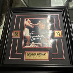 PINKLON THOMAS SIGNED FRAMED PHOTO VS MIKE TYSON 1987 WBC HEAVYWEIGHT CHAMP AUTO
