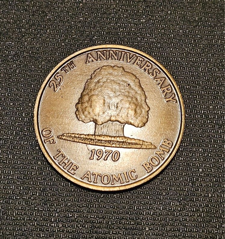 1970 Atomic Bomb 25th Anniversary Trinity Site New Mexico Bronze Medal