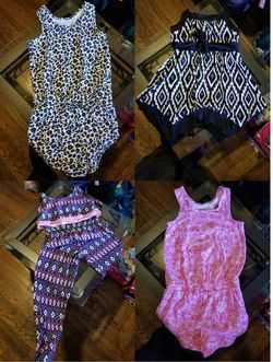 Girls size 10 - 12 Rompers, dress, cardigan, and vest