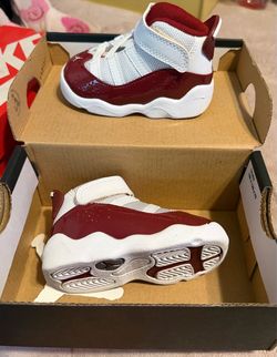 4C Jordan 6 Rings Toddler Sneakers White Red