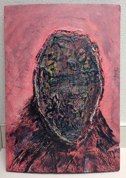 Acrylic on Wood Original Abstract Painting 16" x 11" *50.00* Home Decor Artwork