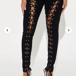 Lace Up Pants/Leggings Medium 