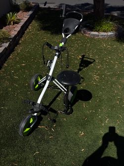 3-Wheel Push Golf Cart with Seat