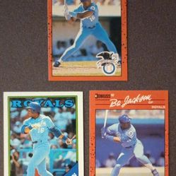 Bo Jackson Kansas City Royals All Star Donruss Topps 1(contact info removed) Baseball Card Cards Lot Vintage Collectible Sports MLB