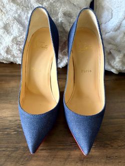 Christian Louboutin Denim Pointed-Toe SZ 38