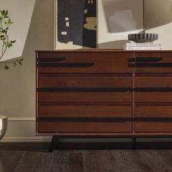 6-Drawer Double Dresser in Walnut