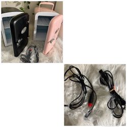 Mini Portable Fridge Cooler & Heater with car & Wall Cables