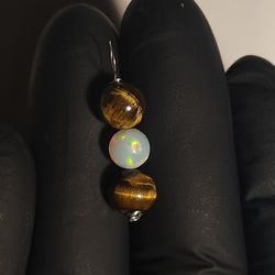Natural Opal Tiger Eye Pendant (925)