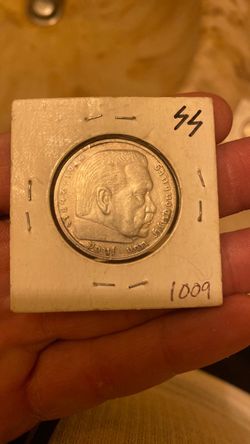 1935-J Germany 5 Reichsmark Silver Coin - Paul von Hindenburg (Hamburg Mint)