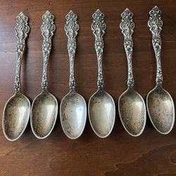 Wallace Silversmiths Sterling Silver Spoons x6 191 Grams