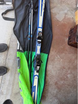 Skis, poles, boots