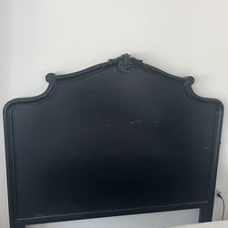 Beautiful Vintage Hand Painted 65”H x 65”W Vintage Solid Wood Classical Headboard