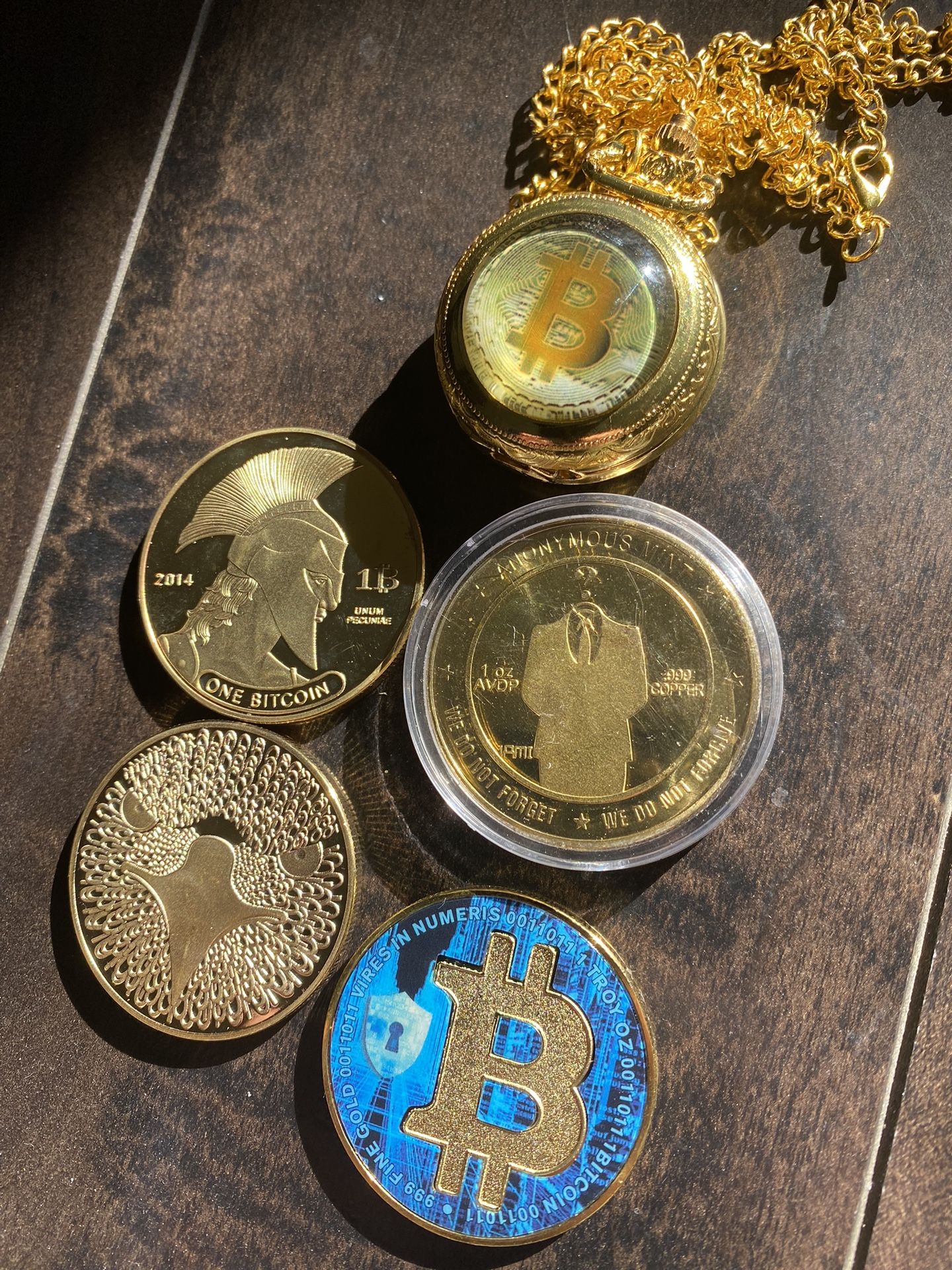 Crypto (4) BITCOINS + Pocket Watch