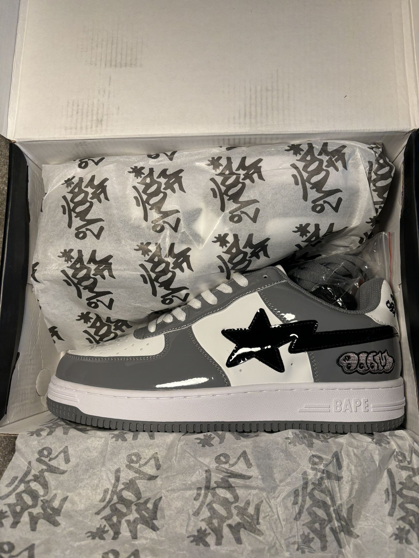 Bapesta x MF DOOM (Shadow) Concept Bape Sneakers - Size 12 New