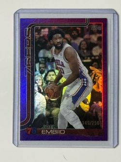 Topps 2024-25 Flagship Joel Embiid Philadelphia 76ers Purple #/250