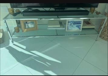 Glass TV stand
