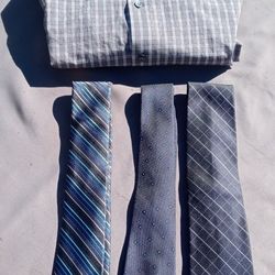 Men's Apt.9 Shirt And 3 Ties