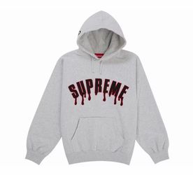 Supreme Ghostface Arc Hooded Sweatshirt Ash Grey Size: Large