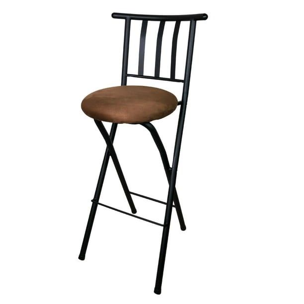 Mainstays 29" Metal Folding Stool with Slat Back and Microfiber Seat
Set Of 4