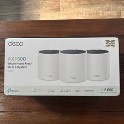 Brand New TP-Link Deco AX1500 WiFi 6 Mesh System (3-Pack) – Sealed