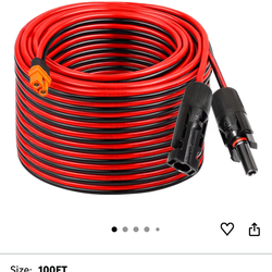 MOOKEERF 100ft Solar to XT60i Cable – 12AWG Extension for Solar Panels, Portable Power Station & Solar Generator