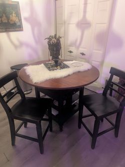 Crate and Barrel Dining/Bistro Table and Chairs (2)