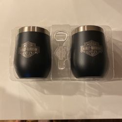 Harley Davidson Tumbler Set With Bottle Opener