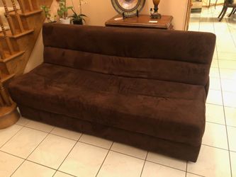 Brown Futon to Bed