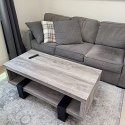 ✨ Like-New Queen Sleeper Sofa – Memory Foam, Dark Grey, Living Spaces - $800 (Mid City Los Angeles)