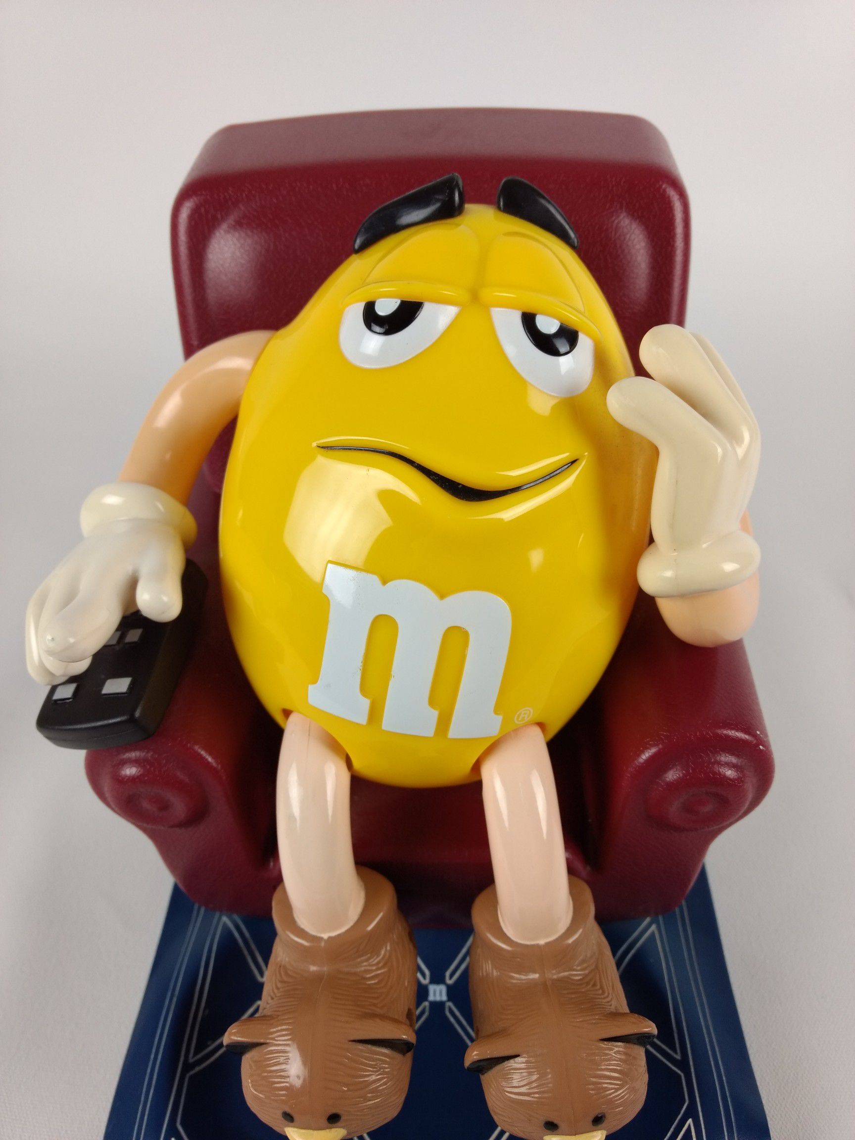 Vintage M&M Candy Dispenser Yellow Peanut Collectible